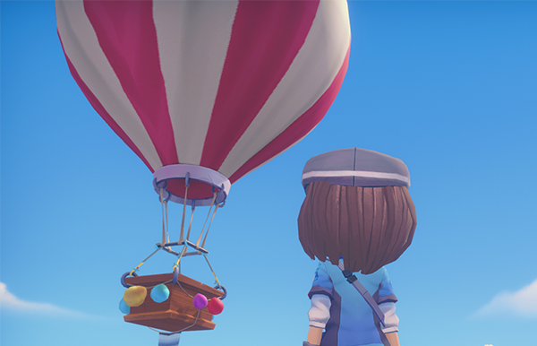 気球に乗る