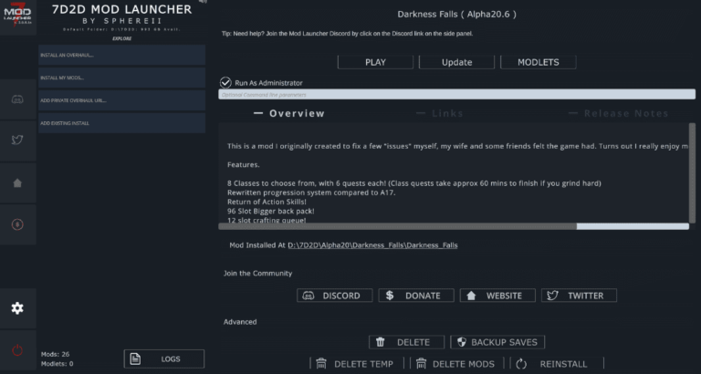 【7dtd】7D2D MODLauncherでModを導入して遊ぶ方法解説！7D2D MODLauncherの導入・使用方法(画像あり ...